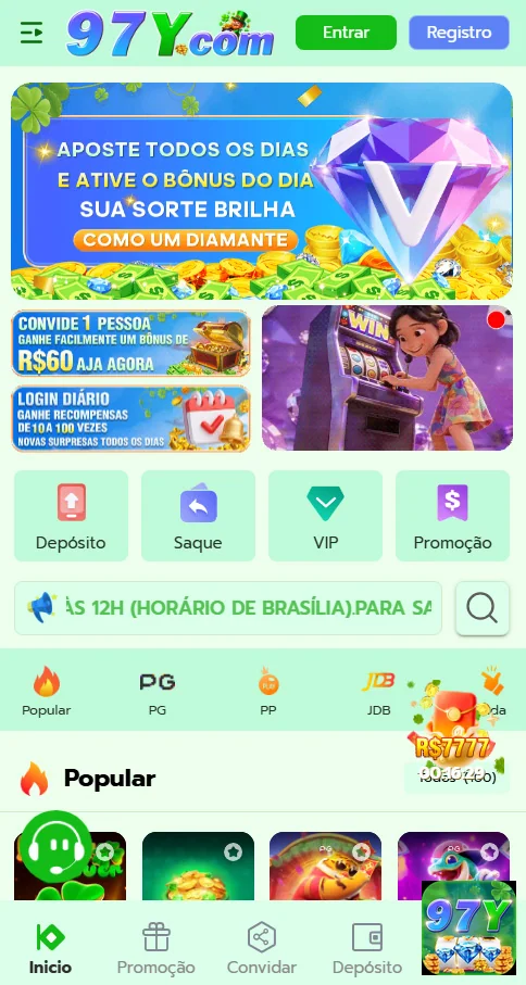 Jogadores acessando promoções VIP no aplicativo 97y